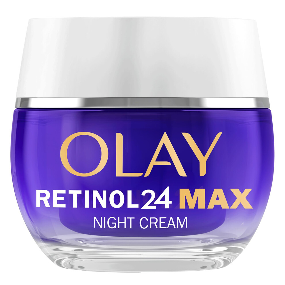 Retinol 24 MAX Night Cream Face Moisturiser, Skincare with Antioxidant Vitamin E, 40% Glycerin Overnight Anti Aging Skin Care: Smooths, Renews and