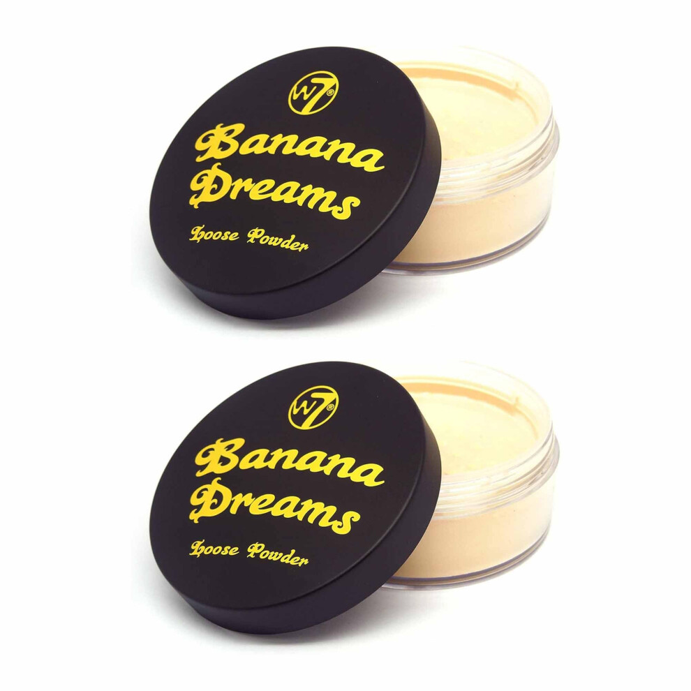 Banana Dreams Loose Setting Powder - Weightless Yellow Blurring Powder For All Skin Tones - 2 Pack