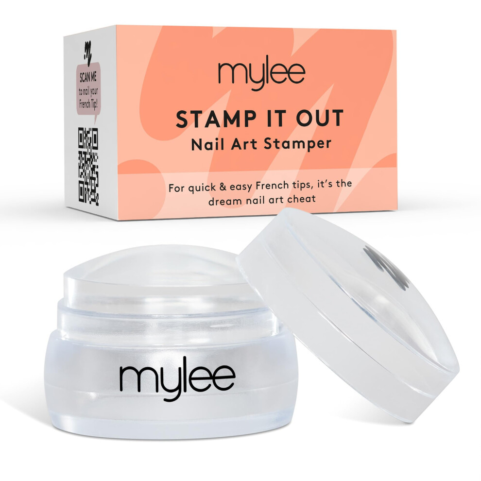 Stamp It Out, Nail Art Jelly Stamper with Silicone Cushion, Clear Transparent Stamping Tool for a Flawless French Manicure