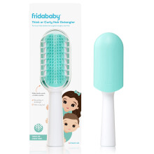 Frida Baby Toddler Hair Brush | Strong Bristle Hair Brush for Thick or Curly Hair, Wet Brush or Dry, Hair Detangler | Hairbrush + Storage Case