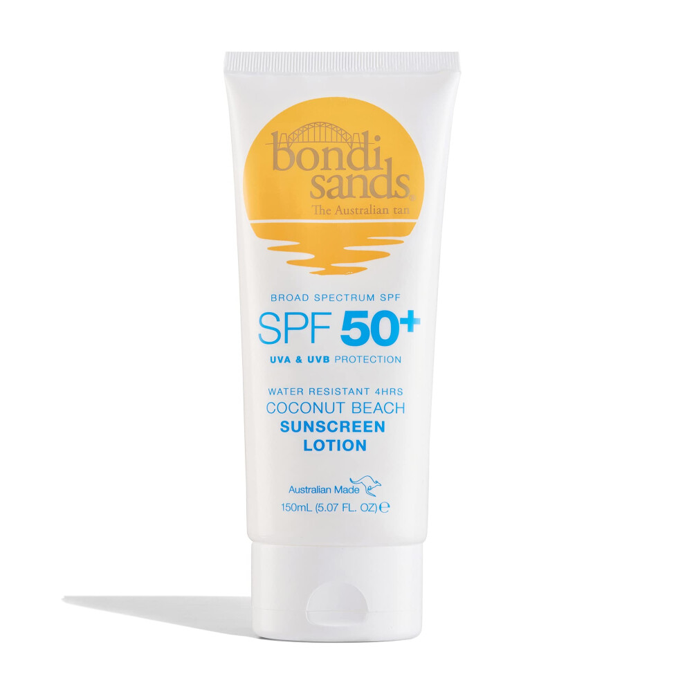Bondi Sands Sunscreen Lotion Spf 50+ | Non-Greasy Broad-Spectrum Formula Moisturises And Protects Skin, Water Resistant Up To 4 Hours, And Cruelty Free, Coconut