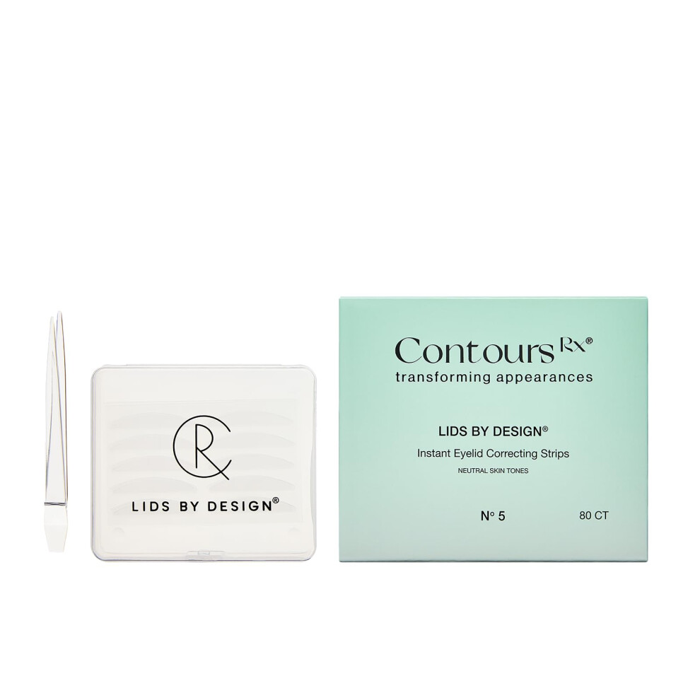 Contours Rx Lids By Design Eyelid Lift Strips - Eye Lift Without Surgery Perfect For Hooded, Droopy, Uneven Or Mono Eyelids Medical Grade. (5Mm)