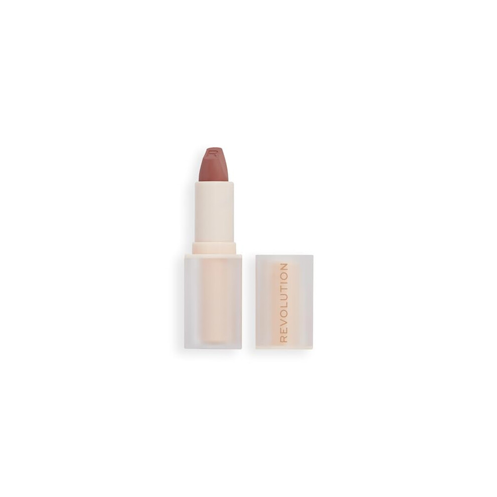 Makeup Revolution Pink Lip Allure Soft Satin Lipstick, Satin-Luxe Finish, All-Day Wear, Wifey Dusky
