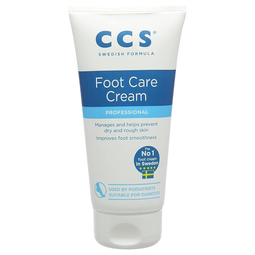 Foot Care Cream Swedish Formula 175 ml by CCS, Professional & Clinically Tested, Contains 10% Urea and Eucalyptus Oil, Prevents Dry Skin and Protects