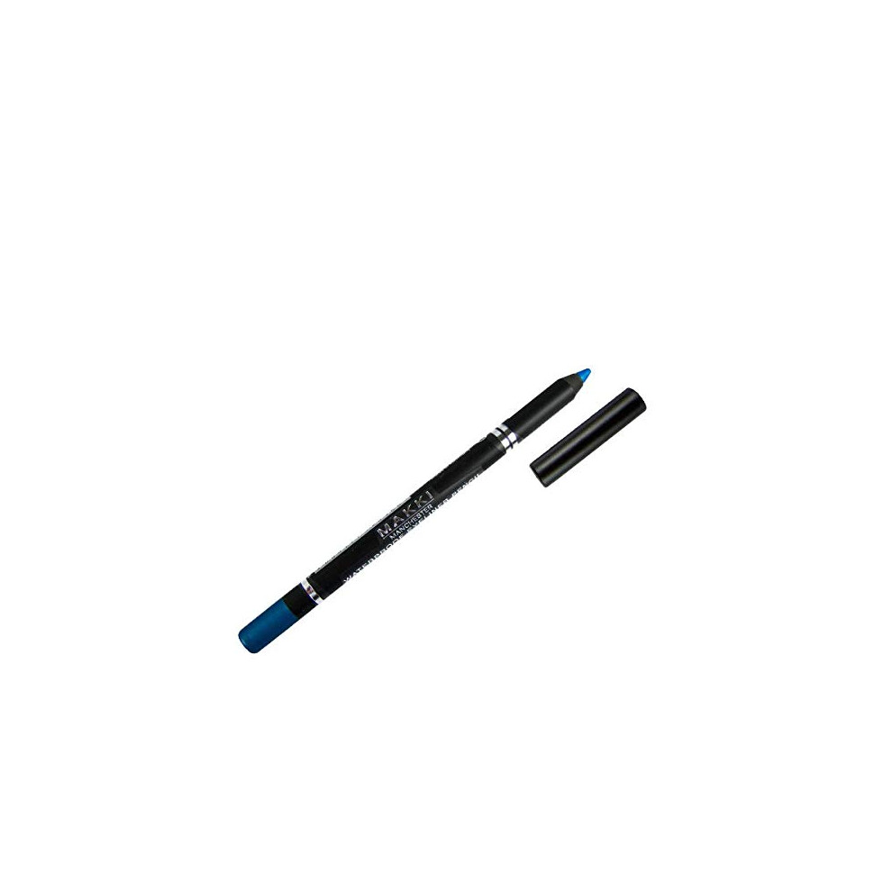Makki Blue Metallic Electric Waterproof Glide On Eyeliner Colour Shade Number 08 Long Stay Smudge Proof Eye Liner