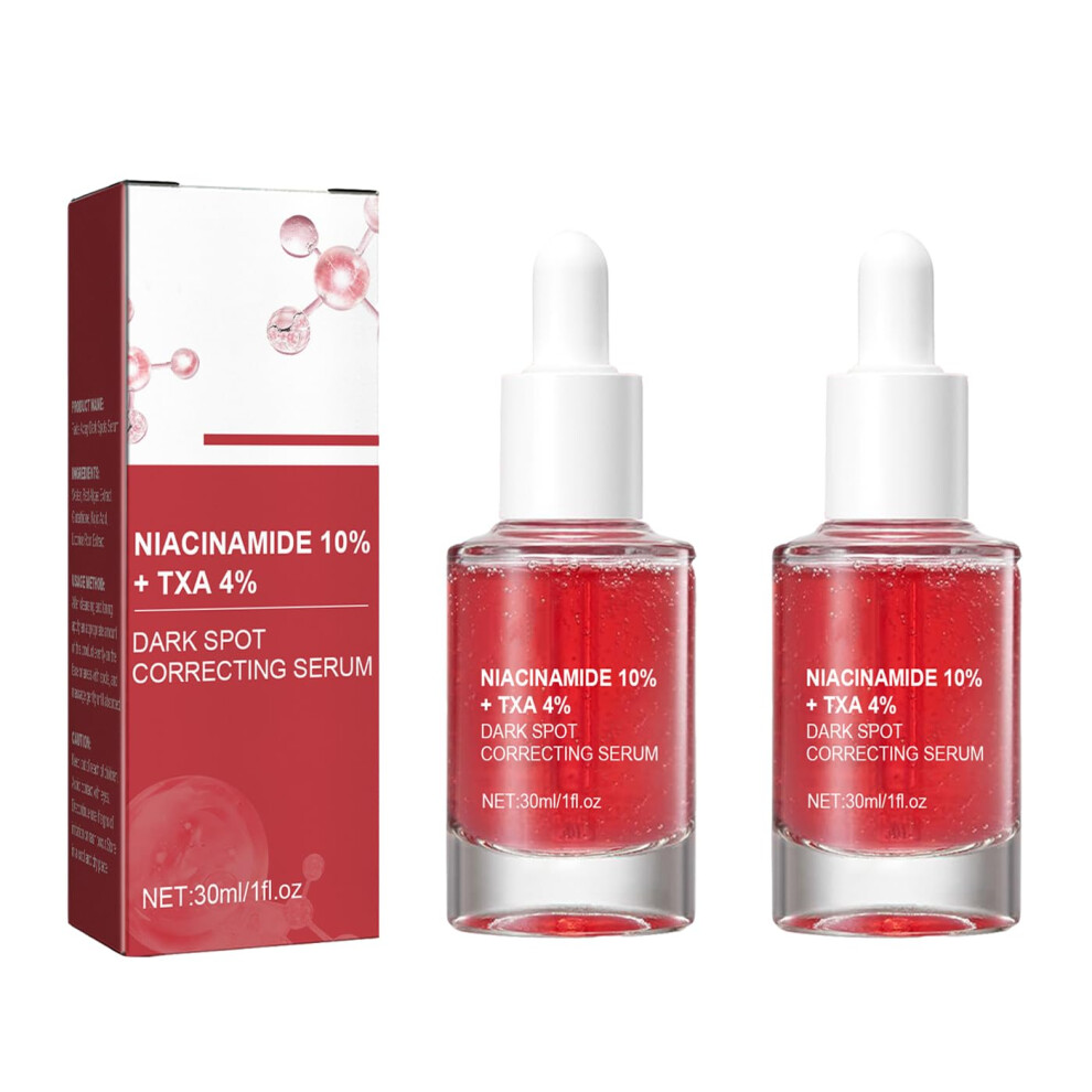 2pcs Dark Spot Correcting Serum, 10% Niacinamide+ 4% Tranexamic Acid, for Acne Scars, Post-Acne Marks, Hyperpigmentation and Even Skin Tone, Fragrance