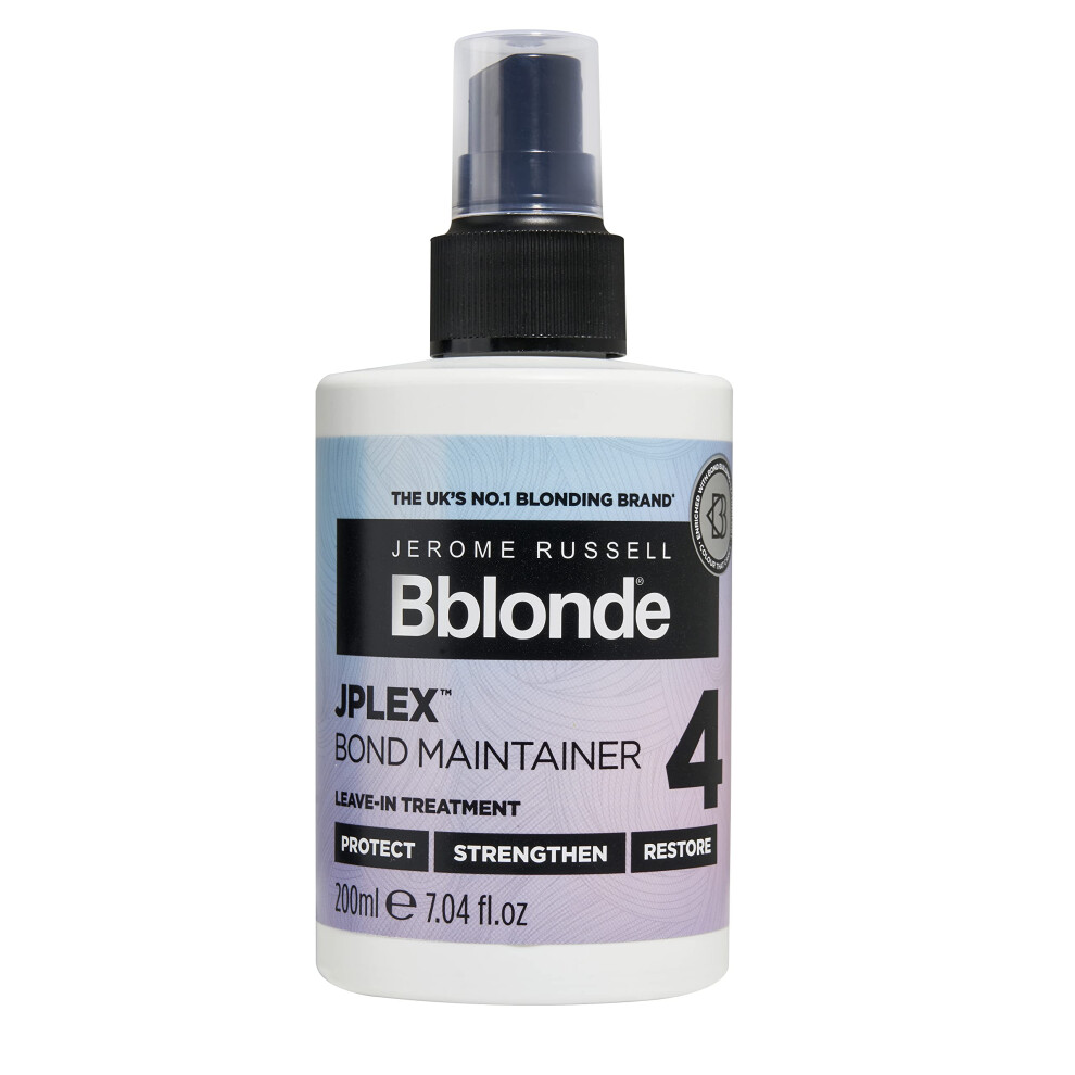 Jerome Russell Bblonde Jplex 4 Bond Maintainer - Hair Treatment To Protect, Strengthen & Restore Damaged Hair, Leave In Conditioner & Heat Protection For Hair, 200Ml