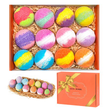 Bath Bombs, Bath Bombs Gift Set, 12 Organic & Natural Handcrafted Bubble Bath Gift Set