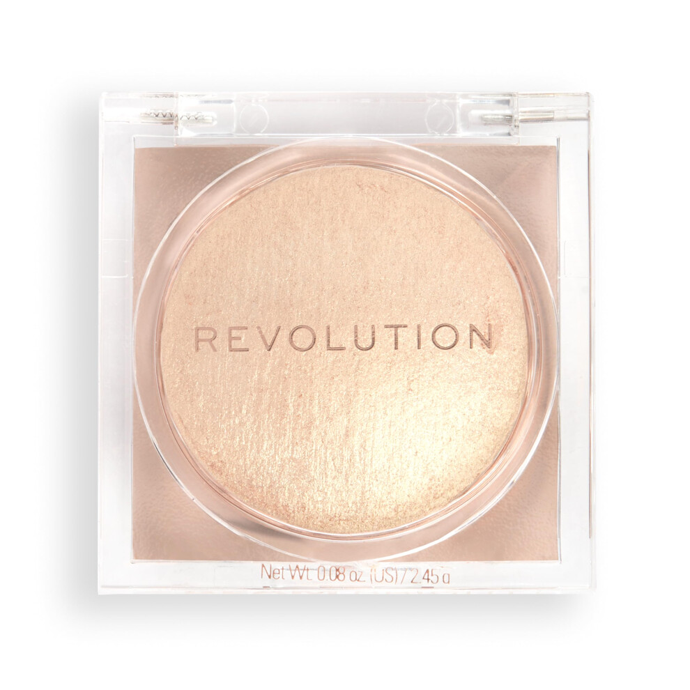 Makeup Revolution Bronze Beam Bright Highlighter, All Over Face Glow, Powder To Liquid Formula, 5 Different Shades, Baddie
