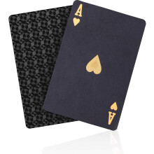 Cool Plastic Playing Cards, Deck of Waterproof Cards Poker for Gift Party Game (Black Diamond)
