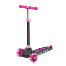 Eclipse Light-Up 3 Wheeled Scooter | Kids Push Scooter With Adjustable Handle Height | Adjustable Handle Height Scooter For Boys And Girls| Kick