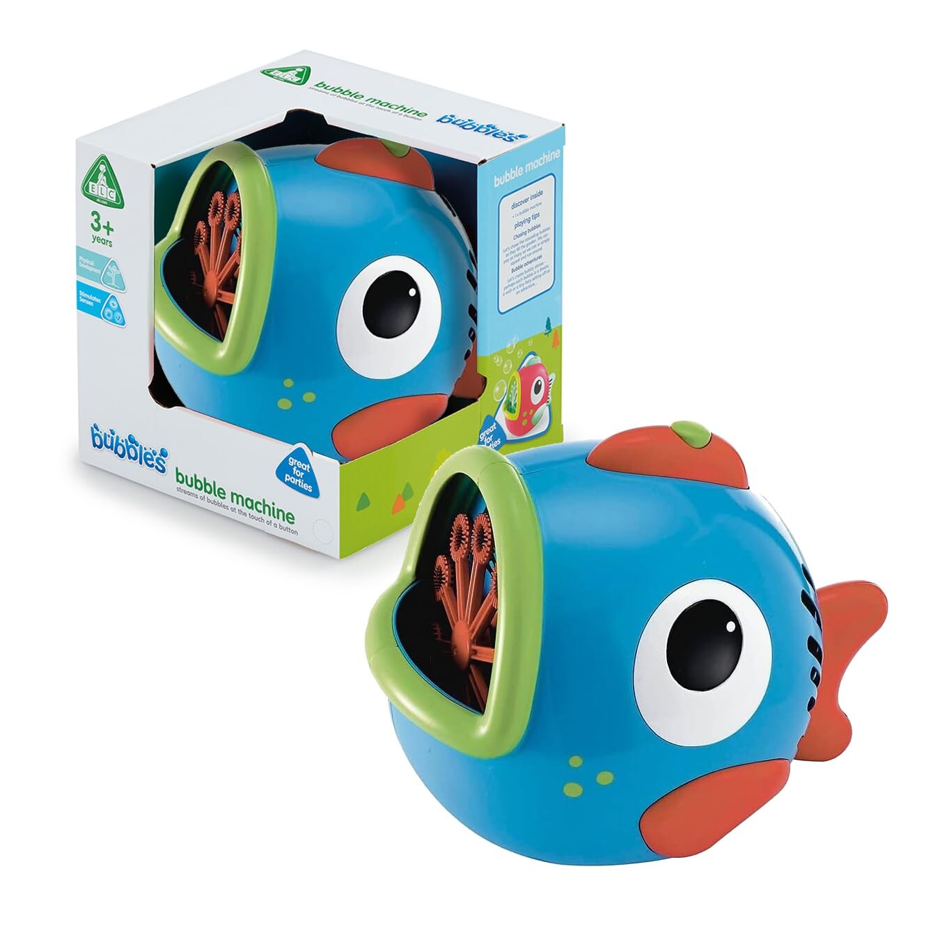 ELC Freddy the Fish Bubble Machine Indoor & Outdoor Bubble Blower ELC ...