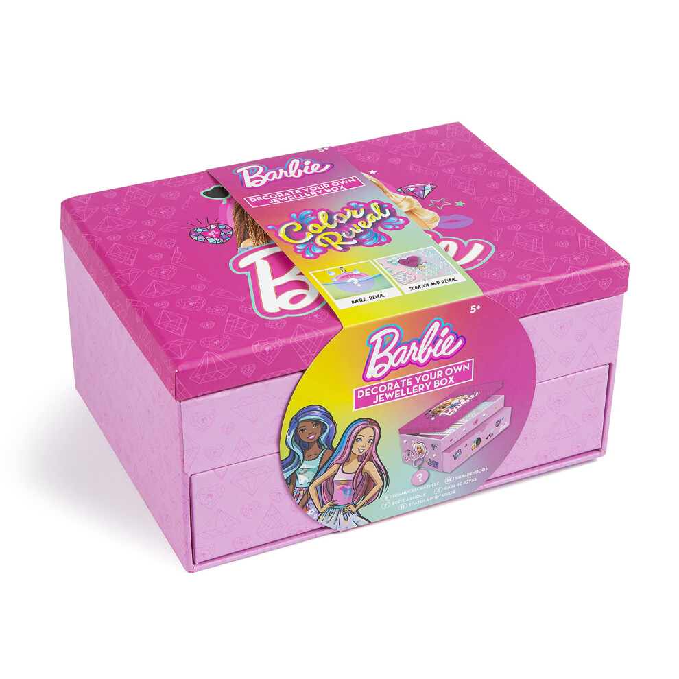 Barbie Colour Reveal Jewellery Box - Jewellery Storage Box For Girls - Jewellery And Accessories - Keepsake Box For Girls - Storage Box