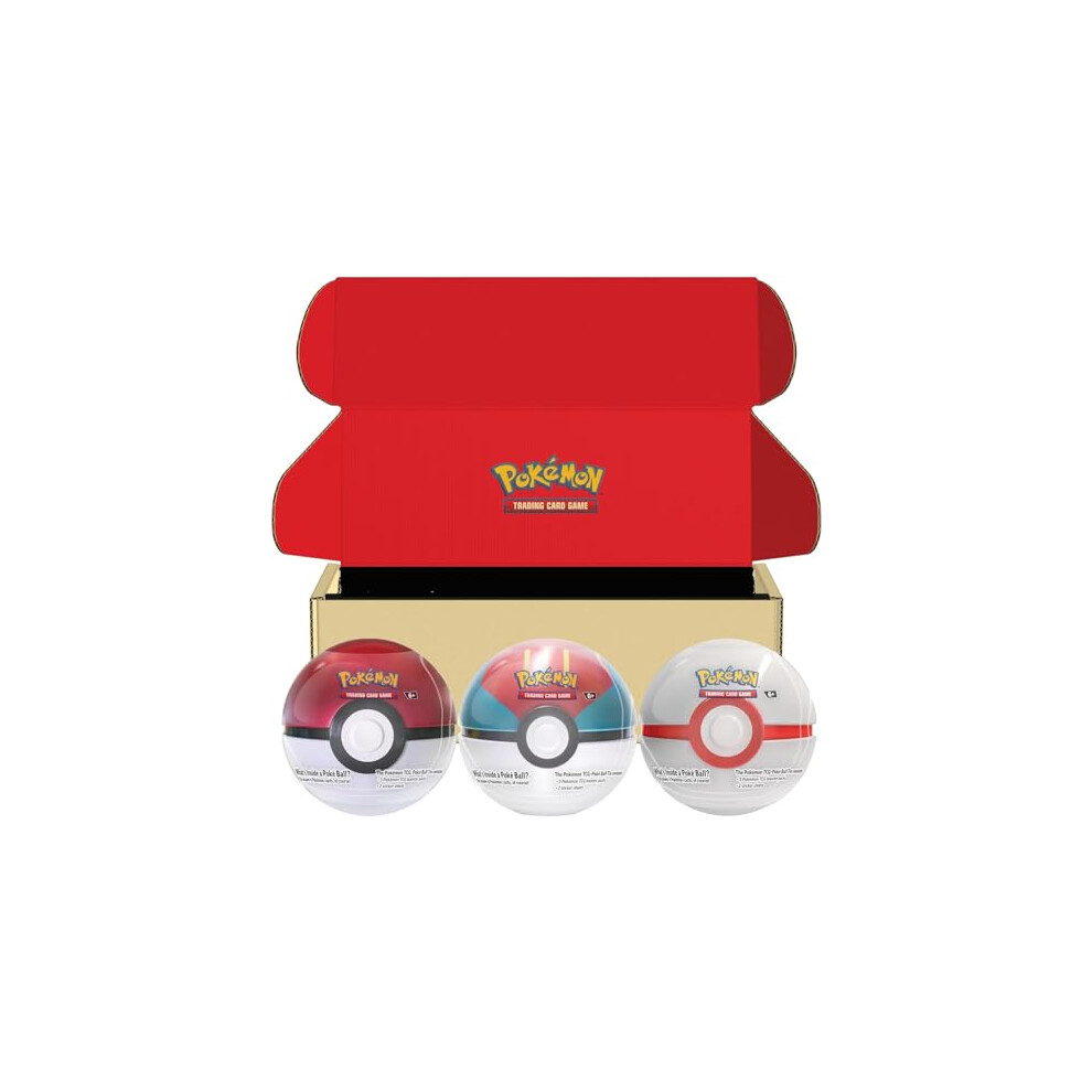 TCG: PokÃ© Ball Tin Bundle - PokÃ© Ball, Lure Ball & Premier Ball (9 PokÃ©mon TCG booster packs, 7 sticker sheets)