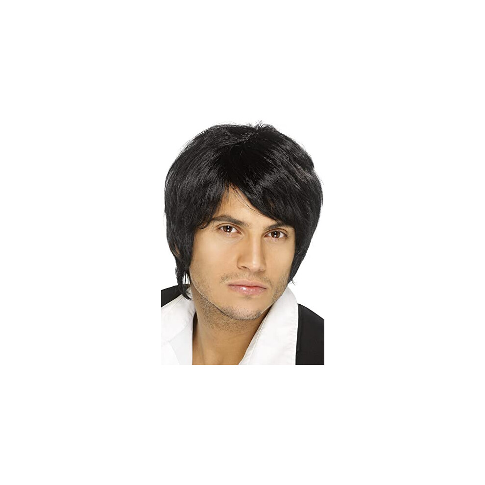 Boy Band Wig Black