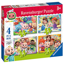 Cocomelon - 4 in Box (12, 16, 20, 24 Pieces) Jigsaw Puzzles for Kids Age 3 Years Up
