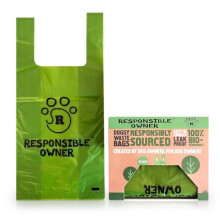 Responsible Owner Dog Poo Bags, 240 Environmentally Friendly, Extra Thick, Super Strong, 100% Biodegradable Dog Bags, With Easy-tie Handles,
