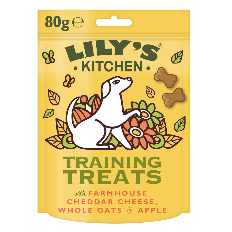 Training Treats - Cheese & Apple Organic Baked Natural Dog Treats (8 x 80g Packs)