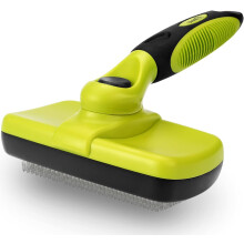 Slicker Dog Brushes,Self Cleaning Pet Grooming Brush- Removes 90% of Dead Undercoat and Loose Hairs,Suitable for Medium and Long Haired Dogs Cats
