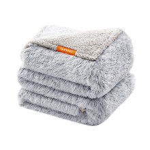 Waterproof Dog Blanket, Long Plush Pet Blanket for Large and Extra Large Dogs, Cats, 203 x 152 cm, XXL, Sherpa Fleece, Double Sided Reversible Dog