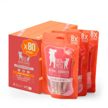 Dog Treats, 10 Pack (900g in total) Chewy Twists with All Chicken, Dog Chew Sticks with Pure Natural Breast Meat, Low-Fat, and High in Protein for