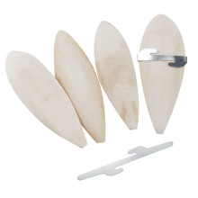 4 PCS Cuttlefish Bone(12-13cm), Birds Parrots Chewing Toys with 2 Pcs Metal Holder Natural Cuttlefish Bone Bird Pet Molar Toy for Parrots Cage Birds