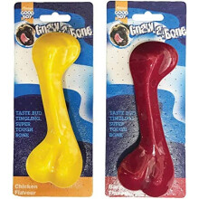 GNAW A BONE 2 PACK NYLON DENTAL DOG CHEW TOY 1 BACON 1 CHICKEN
