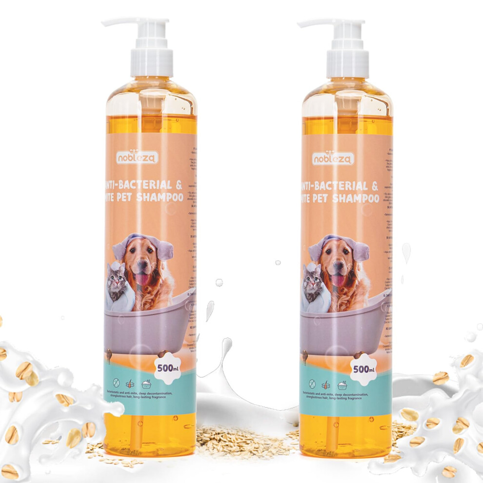 2 Pack Dog Shampoo Sensitive Skin Dog Shampoo For Smelly Dogs Pet Flea Shampoo For Dog Puppy Cat Groom Professional Dog Shampoo For Itchy Skin