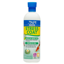 POND STRESS COAT Pond Water Conditioner, Safe For Pets When Used As Directed, 473 ml Bottle,White