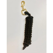 Horse/Pony Cotton Lead Rope with Brass Clip 1.8m (Brown)