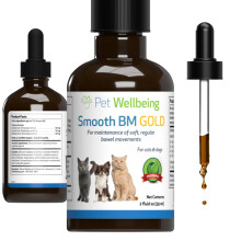 Smooth BM Gold for Cats - Vet-Formulated - Gentle Constipation Relief for Felines - Natural Herbal Supplement 2 oz (59 ml)