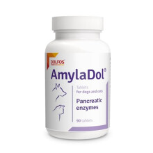 AmylaDol 90 tablets Pancreatic Digestive Enzymes Amylase Lipase Proteases for Cats and Dogs