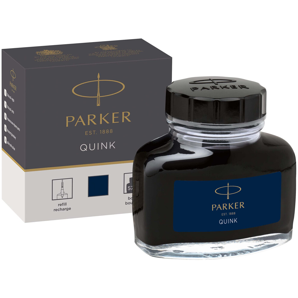 Fountain Pen Ink Bottle | Blue-Black QUINK Ink | 57 ml Fountain Pen Refill