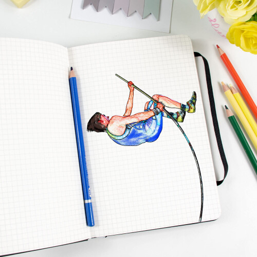 A5 Squared Notebook, Graph Paper Notebook with 120gsm Premium Thick Paper, 180 Pages Hardback Grid Notebook for Planning, Diary, Journaling 2