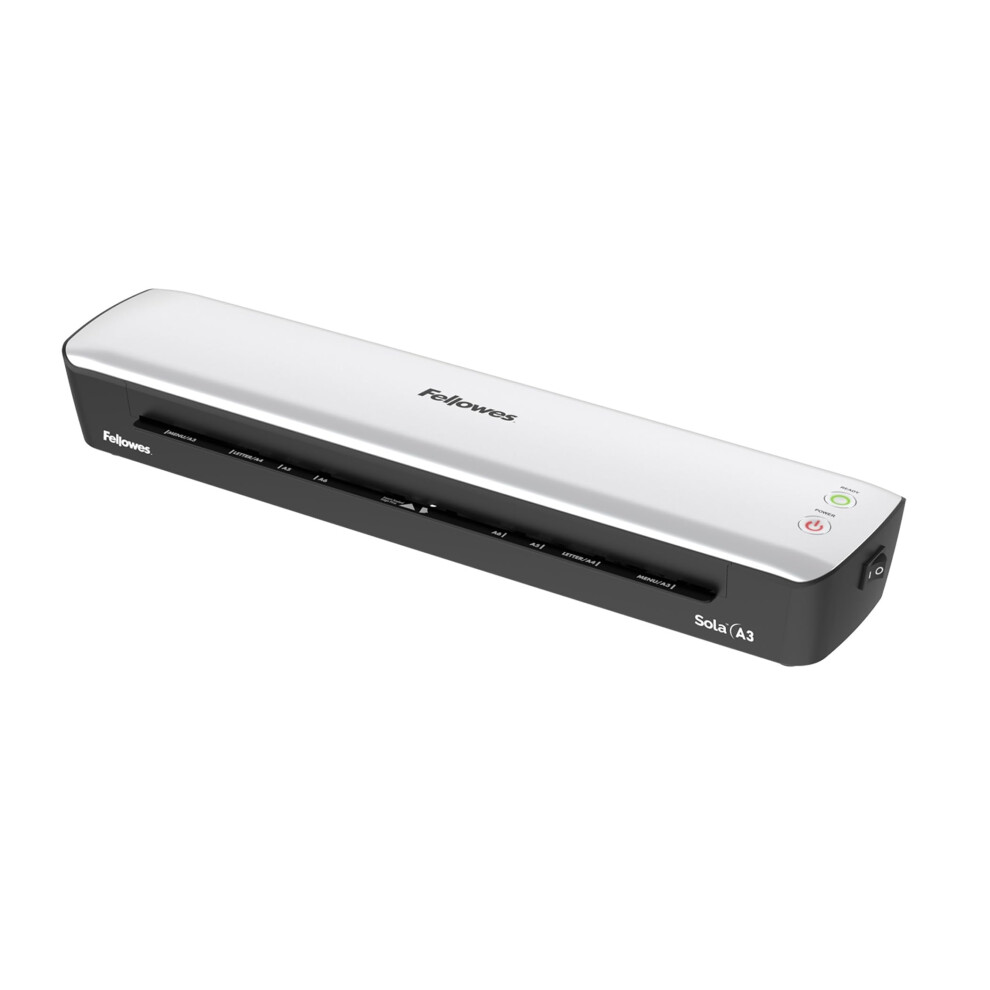 Sola A3 Laminator Machine For Home Use - Fast 4 Minute Warm Up Time With Auto Shut Off Feature - 80-125 Micron - White