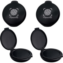 Fingerprint Ink Pad 2 Pack Black Thumbprint Ink Pad for Notary Supplies Mini Fingerprint Kit for Identification Security ID Fingerprint Cards Law