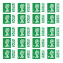 2nd Class Stamps (20 Pack) - Self Adhesive UK Letter Postage Stamps for Standard Mail with Barcode - Second Class Postage Stamps