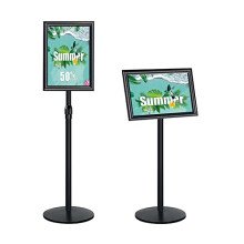NewZeal Adjustable A4 Poster Stand Heavy-Duty Floor Standing Poster Holder Notice Stand Sign Holder for Wedding/Show/Display/Advertisement, Black