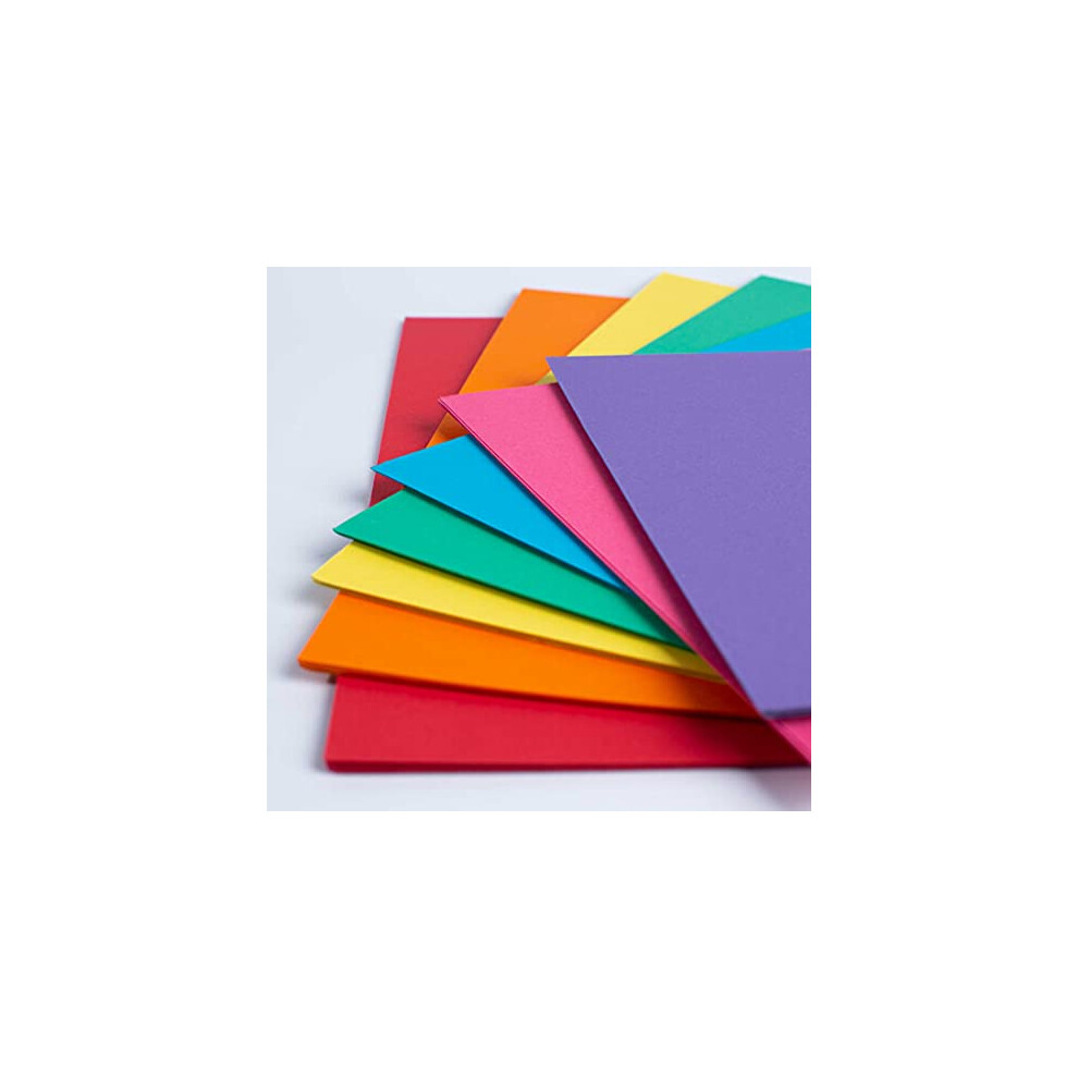 House Of Card & Paper A4 210 Gsm Card - Rainbow Coloured Card (Pack Of 50 Sheets)