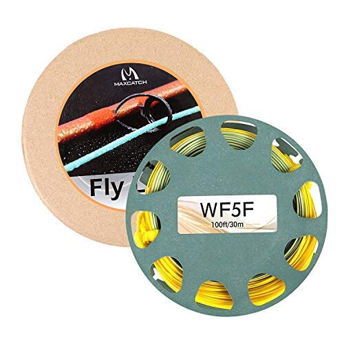 Fly Line Gold Weight Forward WF2/3/4/5/6/7/8F 90-100F With 2 Welded Loop (WF5F)