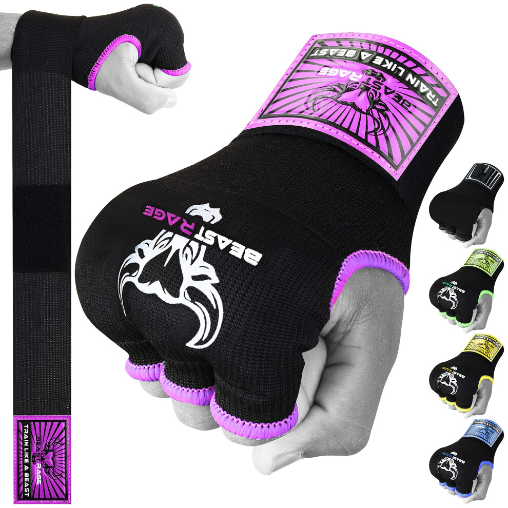 Boxing Wraps Hand Gel Gloves MMA 75cm Long Wrap Padded Elasticated Quick Boxing Punching Bag Training Muay Thai Hand Wraps set UFC Bandages For Mens