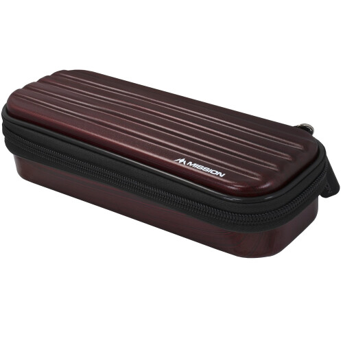W124 ABS-1 | Slimline Darts Case with Metallic ABS, Deep Red