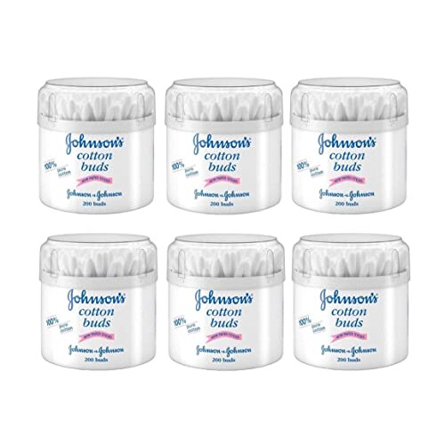 Johnson & Johnson Johnson's Cotton Buds (200 Buds) - Pack of 6