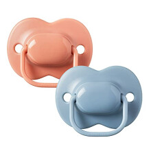 Cherry Latex Soother, 6-18 months, pack of 2 soothers with 100% natural latex baglet