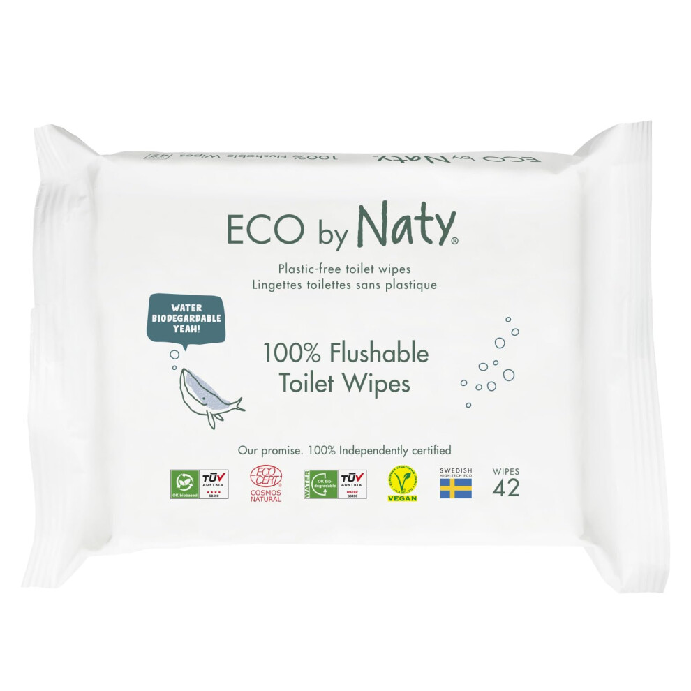 Flushable Baby Wipes - Compostable And Plant-Based Wipes, Chemical-Free And Hypoallergenic Baby Wipes Safe For Baby Sensitive Skin (504 Count - 12 Eco By Naty