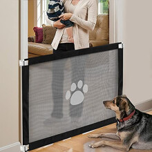Dog Gate Magic Gate for Dogs Lockable Safety Guard Easy to Install Safety 80 X 100cm Fence for Stair,Indoor