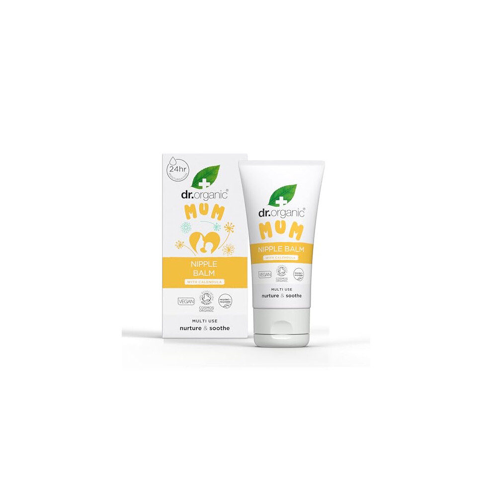 Nipple Balm With Calendula, Lanolin Alternative, Natural Relief, Sore & Cracked Nipples, Breastfeeding, Soothing, Vegan, Cruelty-Free, Paraben & Sls Dr Organic