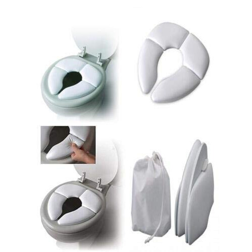 4 Soft Folding Travel Toilet Seat, White 2