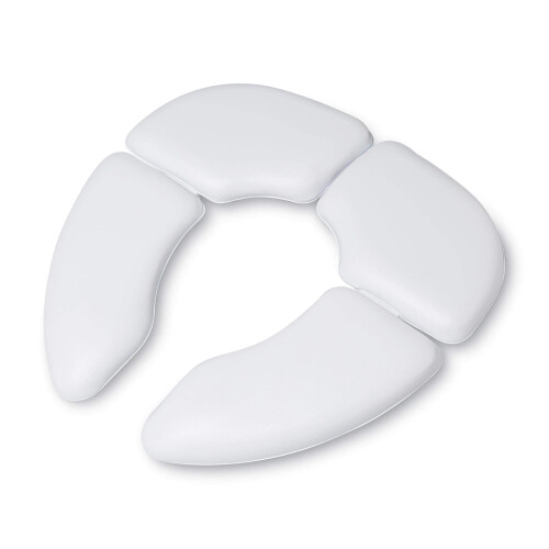 4 Soft Folding Travel Toilet Seat, White 1