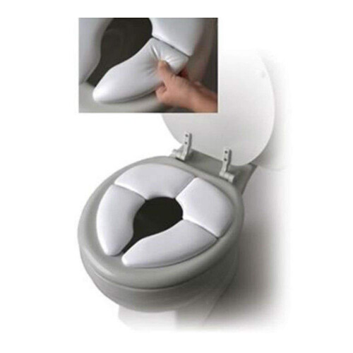 4 Soft Folding Travel Toilet Seat, White